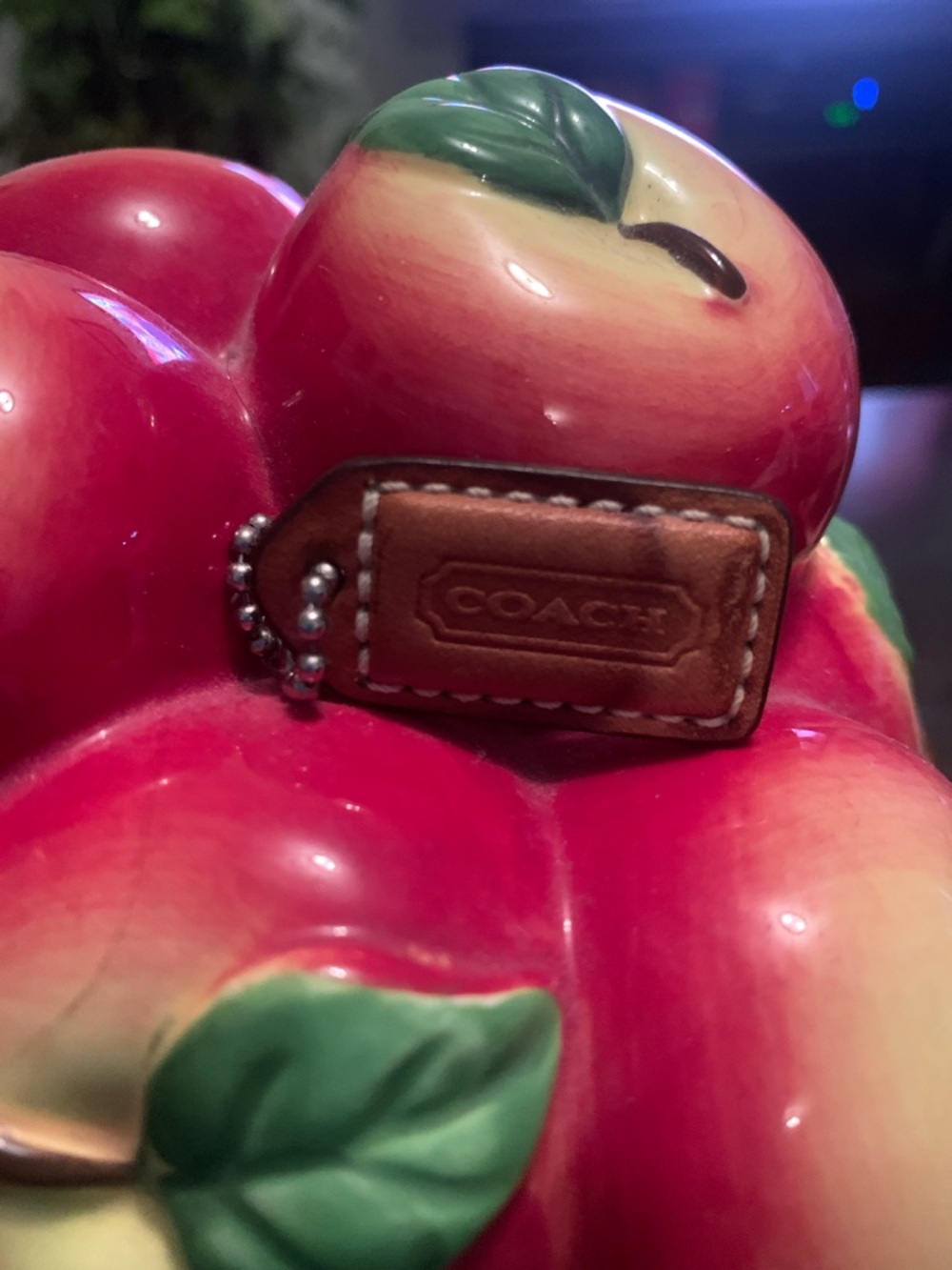 Coach leather hangtag